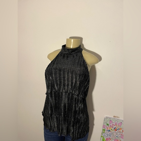 Black Halter Neck Women's Top - Picture 2 of 6